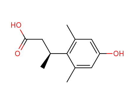 Molecular Structure of 779358-72-4 (Benzenepropanoic acid, 4-hydroxy-ba,2,6-trimethyl-, (baS)- (9CI))