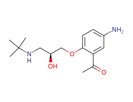 Molecular Structure of 56980-94-0 (5-Amino-2-(3-(tert-butylamino)-2-hydroxypropoxy)acetophenone)