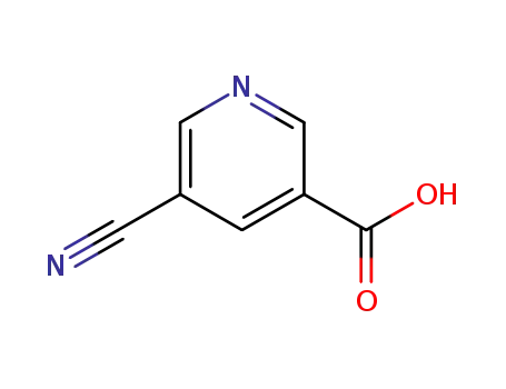 Molecular Structure of 887579-62-6 (5-CYANO-3-PYRIDINECARBOXYLIC ACID)