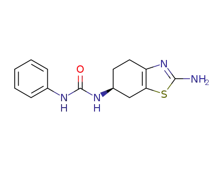 Molecular Structure of 1251861-22-9 (1-((S)-2-amino-4,5,6,7-tetrahydrobenzo[d]thiazol-6-yl)-3-phenylurea)