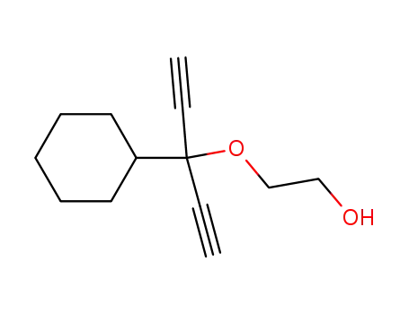 Molecular Structure of 1207551-03-8 (2-(1-cyclohexyl-1-ethynyl-prop-2-ynyloxy)-ethanol)