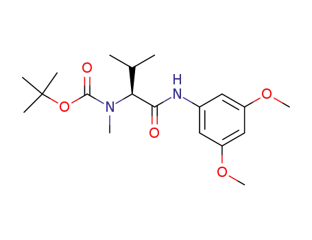 Molecular Structure of 731797-95-8 (Carbamic acid,
[(1S)-1-[[(3,5-dimethoxyphenyl)amino]carbonyl]-2-methylpropyl]methyl-,
1,1-dimethylethyl ester)