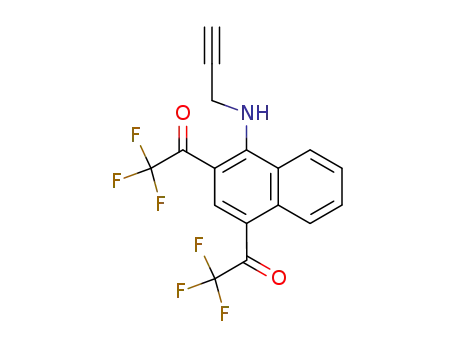 Molecular Structure of 188976-06-9 (N-propargyl-2,4-bis(trifluoroacetyl)-1-naphthylamine)