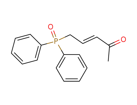Molecular Structure of 104723-30-0 (3-Penten-2-one, 5-(diphenylphosphinyl)-, (E)-)