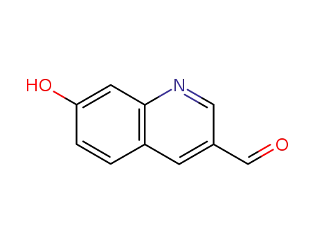 Molecular Structure of 363135-54-0 (7-Hydroxy-3-quinolinecarbaldehyde)