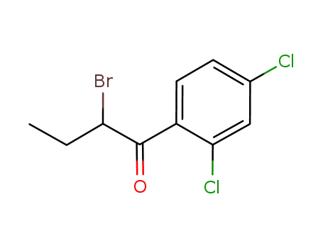 Molecular Structure of 78967-81-4 (2-Bromo-1-(2,4-dichlorophenyl)butan-1-one)