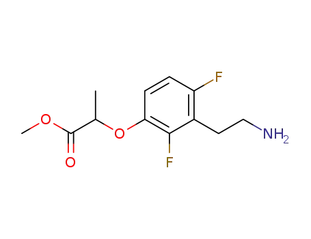 Molecular Structure of 467438-38-6 (2-[3-(2-amino-ethyl)-2,4-difluoro-phenoxy]-propionic acid methyl ester)