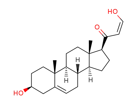 Molecular Structure of 196711-46-3 (3β-hydroxy-21-hydroxymethylidenepregn-5-en-20-one)