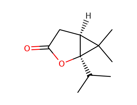 Molecular Structure of 756492-07-6 (2-Oxabicyclo[3.1.0]hexan-3-one,6,6-dimethyl-1-(1-methylethyl)-(9CI))