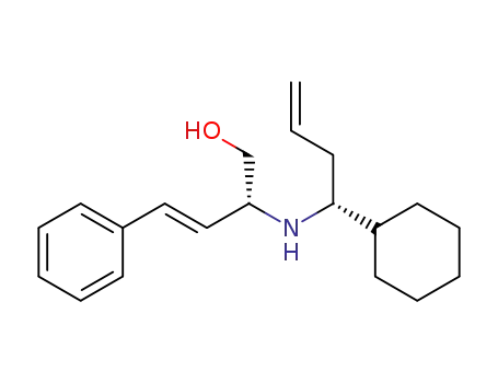 Molecular Structure of 505085-84-7 (3-Buten-1-ol, 2-[[(1R)-1-cyclohexyl-3-butenyl]amino]-4-phenyl-, (2R,3E)-)