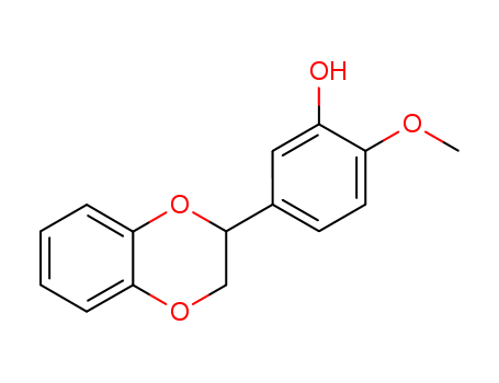 99784-08-4,5-(2,3-Dihydro-1,4-benzodioxin-2-yl)-2-methoxyphenol,5-(2,3-Dihydro-1,4-benzodioxin-2-yl)-2-methoxyphenol;Phenol,5-(2,3-dihydro-1,4-benzodioxin-2-yl)-2-methoxy;2-(3-Hydroxy-4-methoxyphenyl)-1,4-benzodioxane;