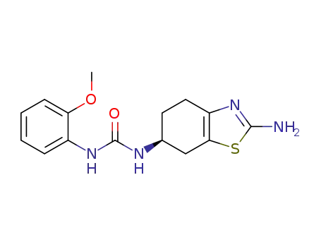 Molecular Structure of 1251861-14-9 (1-((S)-2-amino-4,5,6,7-tetrahydrobenzo[d]thiazol-6-yl)-3-(2-methoxyphenyl)urea)