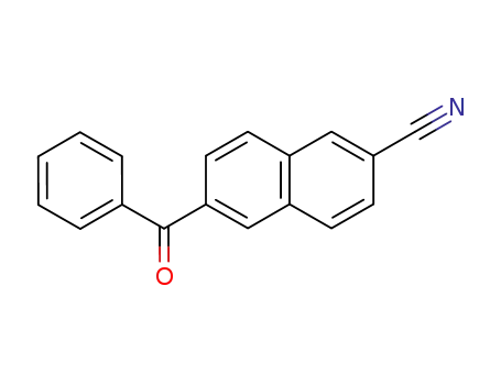 Molecular Structure of 68635-23-4 (2-Naphthalenecarbonitrile, 6-benzoyl-)