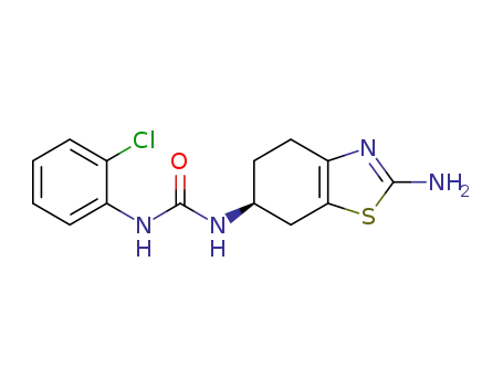 Molecular Structure of 1251861-19-4 (1-((S)-2-amino-4,5,6,7-tetrahydrobenzo[d]thiazol-6-yl)-3-(2-chlorophenyl)urea)