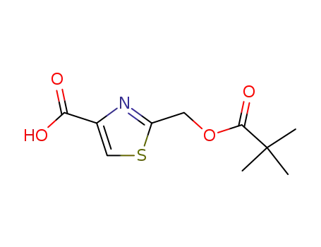 Molecular Structure of 221322-07-2 (2-(2,2-DIMETHYL-PROPIONYLOXYMETHYL)-THIAZOLE-4-CARBOXYLIC ACID)