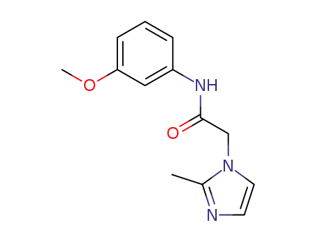 Molecular Structure of 1378478-71-7 (N-(3-methoxyphenyl)-2-(2-methyl-1H-imidazol-1-yl)acetamide)