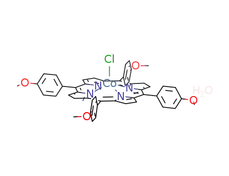 Molecular Structure of 158671-51-3 ([5,10,15,20-tetra(p-methoxy)phenylporphyrin]cobalt(III) chloride monohydrate)