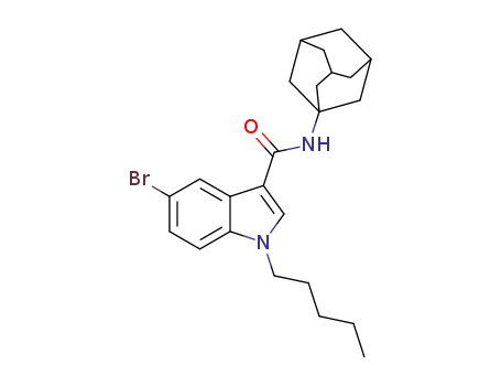 Molecular Structure of 1378020-97-3 (N-(adamantan-1-yl)-5-bromo-1-pentyl-1H-indole-3-carboxamide)