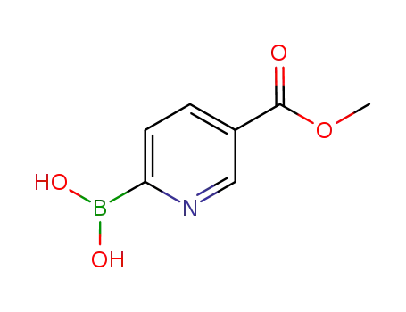 Molecular Structure of 1174501-32-6 (5-(Methoxycarbonyl)pyridine-2-boronic acid)