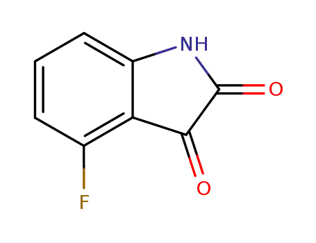 Molecular Structure of 346-34-9 (4-Fluoroindoline-2,3-dione)