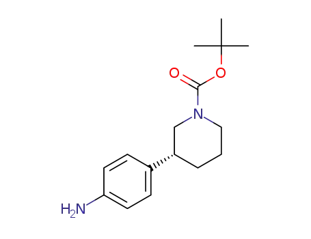 Molecular Structure of 1263284-59-8 ((R)-tert-Butyl 3-(4-aminophenyl)piperidine-1-carboxylate)