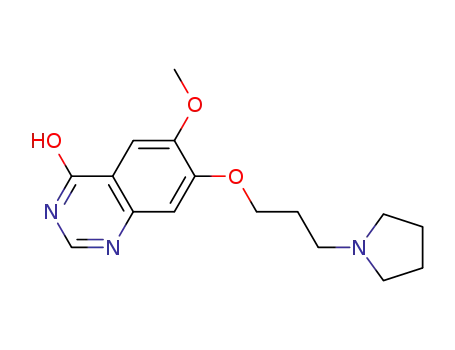 Molecular Structure of 199327-75-8 (4(1H)-Quinazolinone, 6-methoxy-7-[3-(1-pyrrolidinyl)propoxy]-)