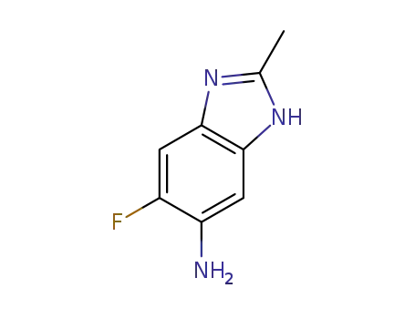 Molecular Structure of 117275-69-1 (1H-Benzimidazol-5-amine,6-fluoro-2-methyl-(9CI))