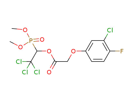 Molecular Structure of 866145-51-9 (O,O-dimethyl 1-(3-chloro-4-fluorophenoxyacetoxy)-2,2,2-trichloroethylphosphonate)