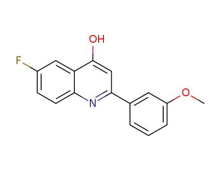 Molecular Structure of 828264-35-3 (4(1H)-Quinolinone, 6-fluoro-2-(3-methoxyphenyl)-)
