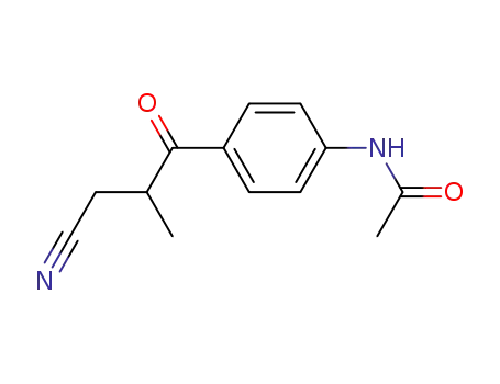 Molecular Structure of 42075-21-8 (4-(3-Cyano-2-methylpropionyl)acetamilide)