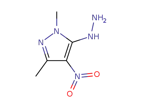 Molecular Structure of 66971-55-9 (5-HYDRAZINO-1,3-DIMETHYL-4-NITRO-1H-PYRAZOLE)