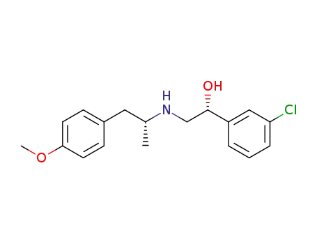 Molecular Structure of 176589-72-3 ((R)-1-(3-Chloro-phenyl)-2-[(R)-2-(4-methoxy-phenyl)-1-methyl-ethylamino]-ethanol)
