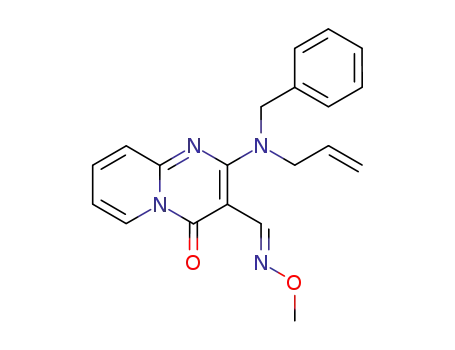 Molecular Structure of 183968-81-2 (2-(Allyl-benzyl-amino)-4-oxo-4H-pyrido[1,2-a]pyrimidine-3-carbaldehyde O-methyl-oxime)