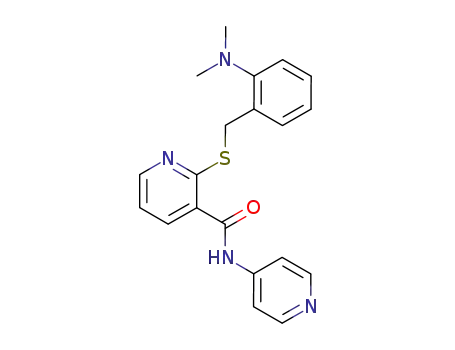 Molecular Structure of 181822-33-3 (2-(2-Dimethylamino-benzylsulfanyl)-N-pyridin-4-yl-nicotinamide)