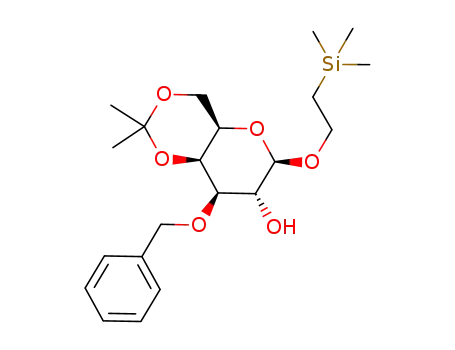 Molecular Structure of 191924-37-5 (2-(trimethylsilyl)ethyl 3-O-benzyl-4,6-O-isopropylidene-β-D-galactopyranoside)