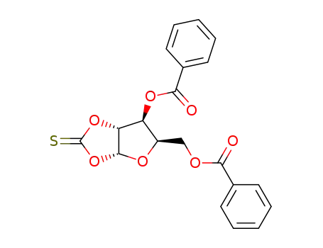 Molecular Structure of 191538-37-1 (3,5-di-O-benzoyl-α-D-xylo-furanose 1,2-thiocarbonate)