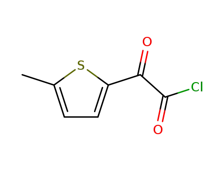 Molecular Structure of 100005-44-5 (2-Thiopheneacetyl chloride, 5-methyl-alpha-oxo- (9CI))