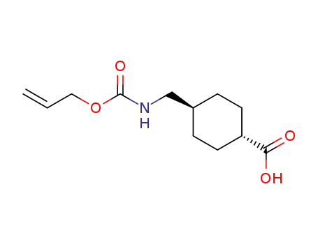 Molecular Structure of 177583-51-6 (trans-4-allyloxycarbonylaminomethylcyclohexanecarboxylic acid)