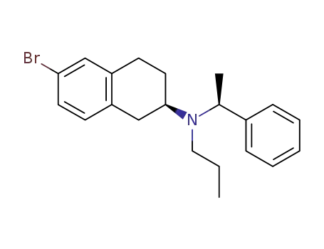 Molecular Structure of 175443-11-5 (((R)-6-Bromo-1,2,3,4-tetrahydro-naphthalen-2-yl)-((S)-1-phenyl-ethyl)-propyl-amine)