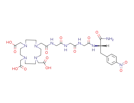 Molecular Structure of 149206-86-0 (DOTA-glycyl-glycyl-glycyl-(4-nitrophenyl)alanine amide)
