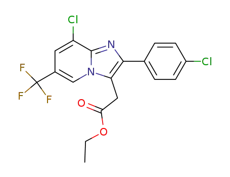 Imidazo[1,2-a]pyridine-3-acetic acid,
8-chloro-2-(4-chlorophenyl)-6-(trifluoromethyl)-, ethyl ester