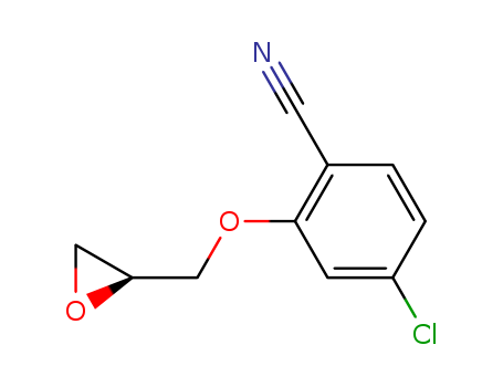 Molecular Structure of 133715-45-4 (Benzonitrile, 4-chloro-2-(oxiranylmethoxy)-, (S)-)