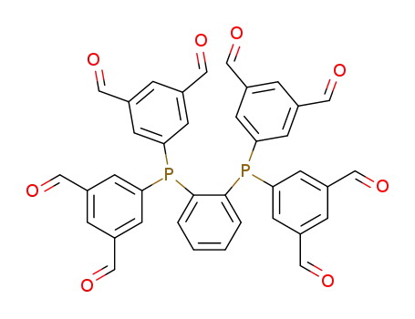 Molecular Structure of 220096-47-9 (1,2-bis[di(3',5'-diformylphenyl)phosphanyl]benzene)