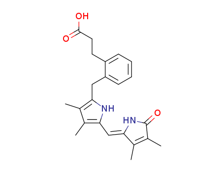 205056-02-6,Benzenepropanoic acid,2-[[5-[(Z)-(1,5- dihydro-3,4-dimethyl-5-oxo-2H-pyrrol-2- ylidene)methyl]-3,4-dimethyl-1H-pyrrol-2-yl]- methyl]- ,
