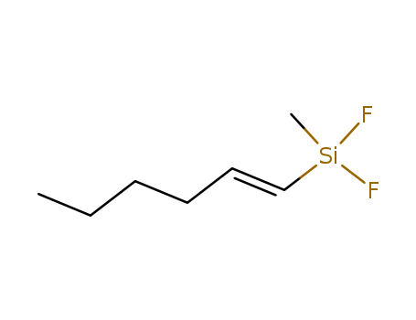Molecular Structure of 188762-05-2 (Silane, difluoro-1-hexenylmethyl-, (E)-)