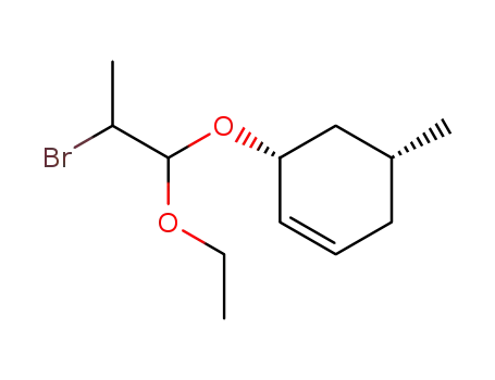 Molecular Structure of 208761-34-6 ((3R,5R)-3-(2-Bromo-1-ethoxy-propoxy)-5-methyl-cyclohexene)