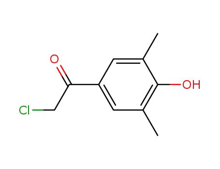 Molecular Structure of 40943-25-7 (2-CHLORO-1-(4-HYDROXY-3,5-DIMETHYLPHENYL)-1-ETHANONE)