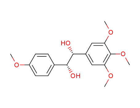 Molecular Structure of 205366-80-9 ((1R,2R)-1-(4-Methoxy-phenyl)-2-(3,4,5-trimethoxy-phenyl)-ethane-1,2-diol)