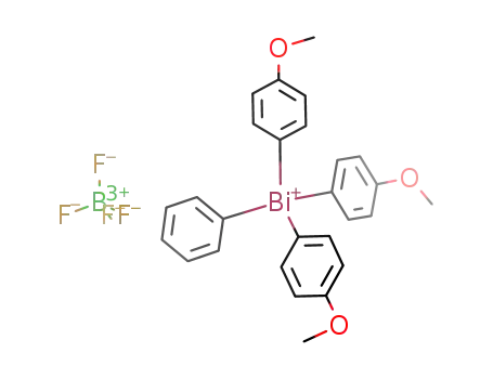 Molecular Structure of 214141-71-6 (tris(4-methoxyphenyl)phenylbismuthonium tetrafluoroborate)