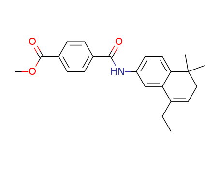 Molecular Structure of 166977-17-9 (Benzoic acid,
4-[[(8-ethyl-5,6-dihydro-5,5-dimethyl-2-naphthalenyl)amino]carbonyl]-,
methyl ester)